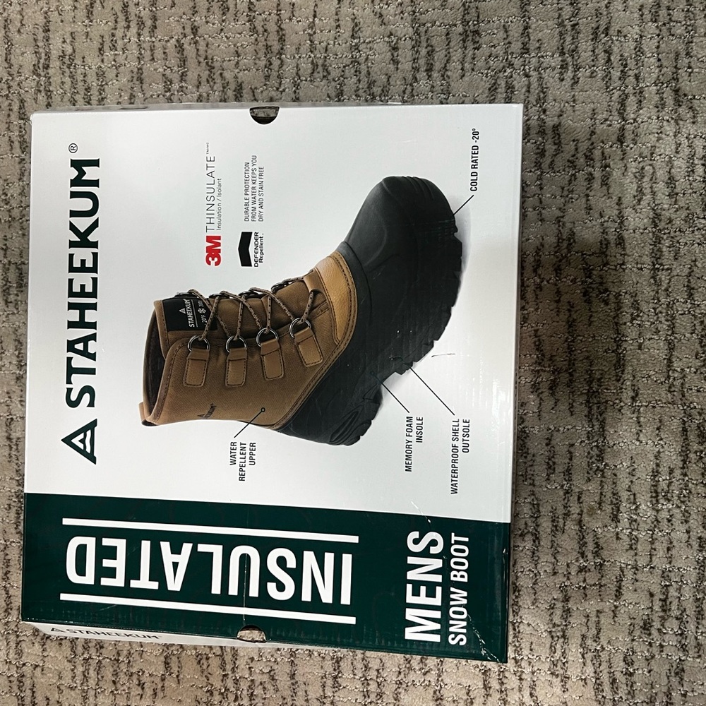 Men's Insulated Snow Boot - Brown and Black